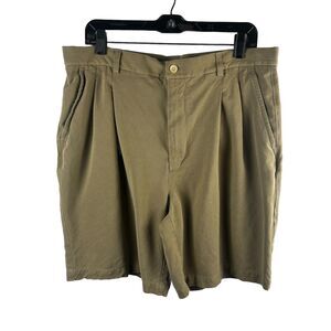 Caribbean Roundtree & York Mens Shorts size 36 Silk Tan Relaxed Fit